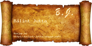 Bálint Jutta névjegykártya
